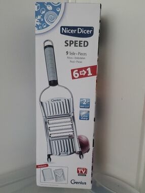 Genius Nicer Dicer Speed Mandoline Slicer - Light Blue Handle